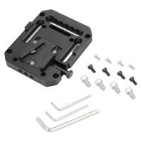 Mini V-Lock Quick Release Mount Female Adapter With 75*75mm VESA Mount &amp; 3/8 ARRI Locating Pins For DSLR Camera Battery Mounting