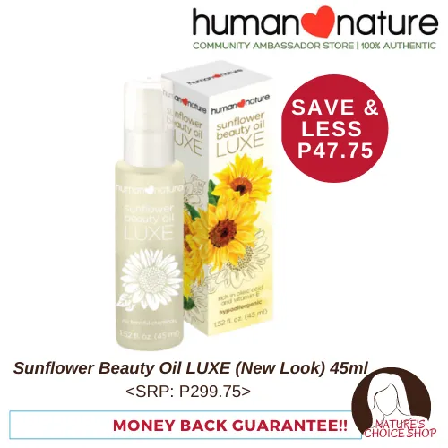 Nature's Choice Shop Human Nature Sunflower Beauty Oil LUXE (NEW LOOK) 45ml [FREE!!! NATURAL