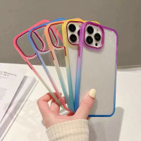 เคสหลังใสขอบสีทูโทน ซัมซุง ทุกรุ่น Case Samsung A04S A13 A23 A33 A53 A73 M33 M23 A03 A12 A22 A02S A03S A52S A52 A50S S21FE S22Ultra F23 เคสกันกระแทกไล่สี ขอบนิ่มหลังแข็ง เคสซัมซุง