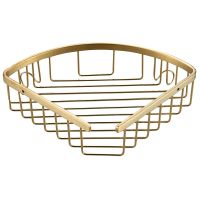 ►▼♈ 304 Stainless Steel Brushed Gold Mesh Basket Bathroom Storage Rack Bathroom Corner Basket Toilet Triangle Basket Corner Blue