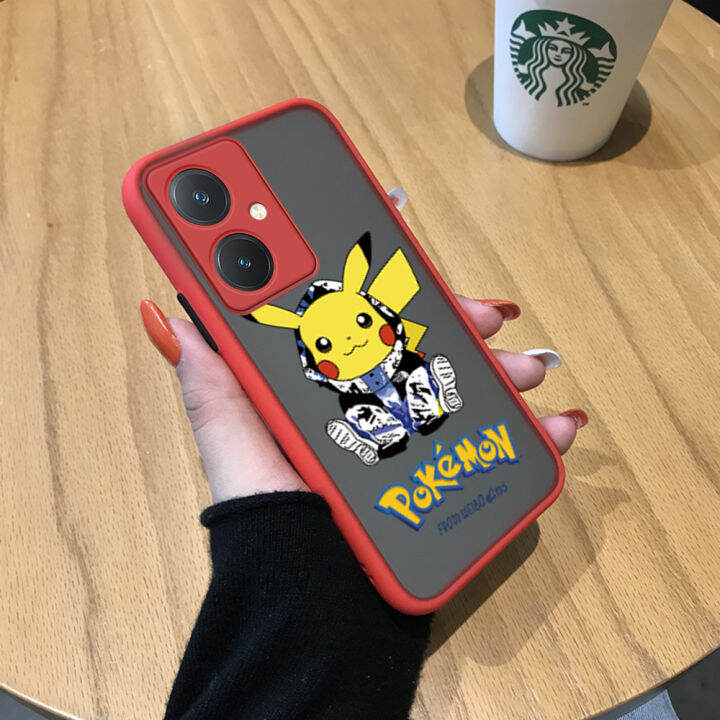 ggk-เคสสำหรับ-vivo-y27การ์ตูนน่ารักแฟชั่น-pikachu-เคสโทรศัพท์มือถือมีน้ำค้างแข็งโปร่งใสกันกระแทกมีกล้องคลุมทั้งหมดปกป้องเคสโทรศัพท์