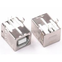 HVJ-10pcs Square Usb Socket Usb B Type Female 90 Degree Pcb Welding Parent Connector For Printer Data