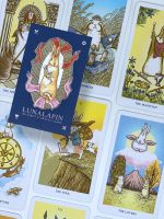 Lunalapin Tarot Oracle 2in1 Deck V2 (ENG)ไพ่ทาโรต์ กระต่าย ขอบเงินสีรุ้ง ไพ่ทาโรต์ ไพ่ออราเคิล ไพ่ทาโร่ แท้ น่ารัก สวย ดูดวง