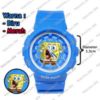 Jam Tangan Anak ตัวอักษรเด็กชาย SpongeBob สีรุ่นล่าสุดตัวแปร