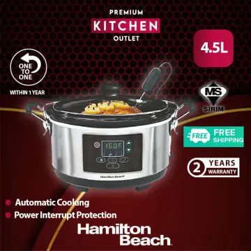 Hamilton Beach 4.5L Programmable Slow Cooker 33956