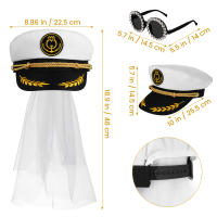 Mlinstudio Soimiss Women Captain Yacht Hat พร้อมแว่นตามัน