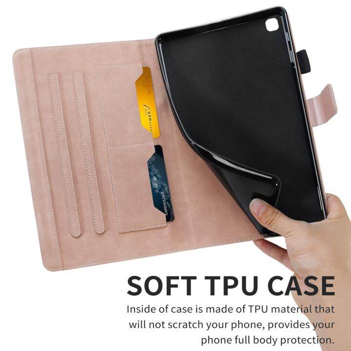 เคสหนัง-pu-แบบพับได้พร้อมช่องใส่บัตรสําหรับ-samsung-galaxy-tab-s6-lite-10-4-นิ้ว-sm-p610-sm-p615