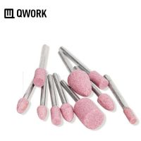 Qwork จานเจียรเครื่องมือสำหรับขัดหินแบบยึดสำหรับขัด10ชิ้น