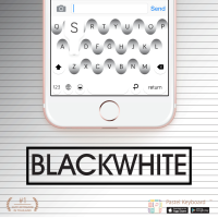 Shade of Black &amp; White Keyboard Theme⎮(E-Voucher) for Pastel Keyboard App