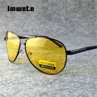 Imwete Polarized Sunglasses Men TAC Sun Glasses Female Male Night Vision Driving Glasses Goggles UV400 Yellow Lens Eyeglasses