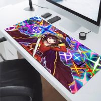 แผ่นรองโต๊ะ Konosuba Megumin Anime Mausepad การเล่นเกมแล็ปท็อป แผ่นรองโต๊ะ Mousepad Gamer เมาส์คอมพิวเตอร์ Ped PC อุปกรณ์เสริม แผ่นรองโต๊ะ