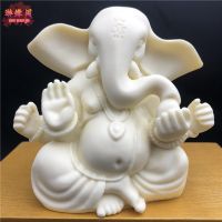 ☾☂ งาช้างประดับช้างเทพเจ้าแห่งความมั่งคั่ง Baoping ห้องนั่งเล่นในบ้านเอเชียตะวันออกเฉียงใต้งวงช้างงานฝีมือรถนำโชค