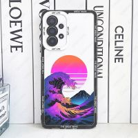 2เคสเหมาะสำหรับ Samsung Galaxy A52 A54 A53 A73 S20 S21 FE บวก S23 S22คลื่นใหญ่พิเศษฝาครอบศิลปะ Kanhokusai ที่สวยงาม