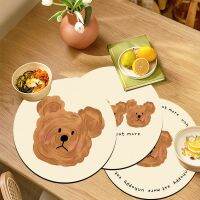 High-end MUJI Placemat insulation mat Nordic anti-scalding mat bowl mat cartoon household kitchen plate mat coaster dish mat rubber bottom dining table mat