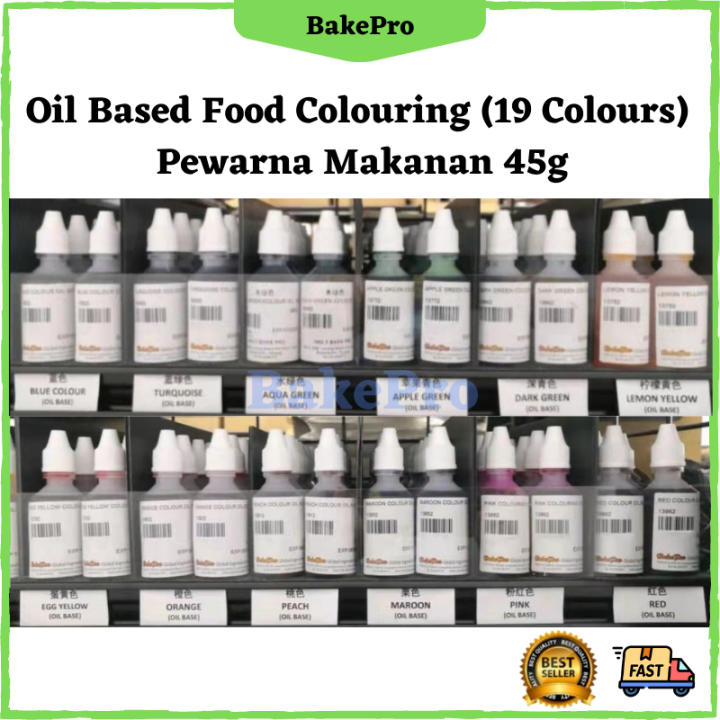 BakePro 45g Oil Based Food Colouring Pewarna Makanan Edible Grade Food