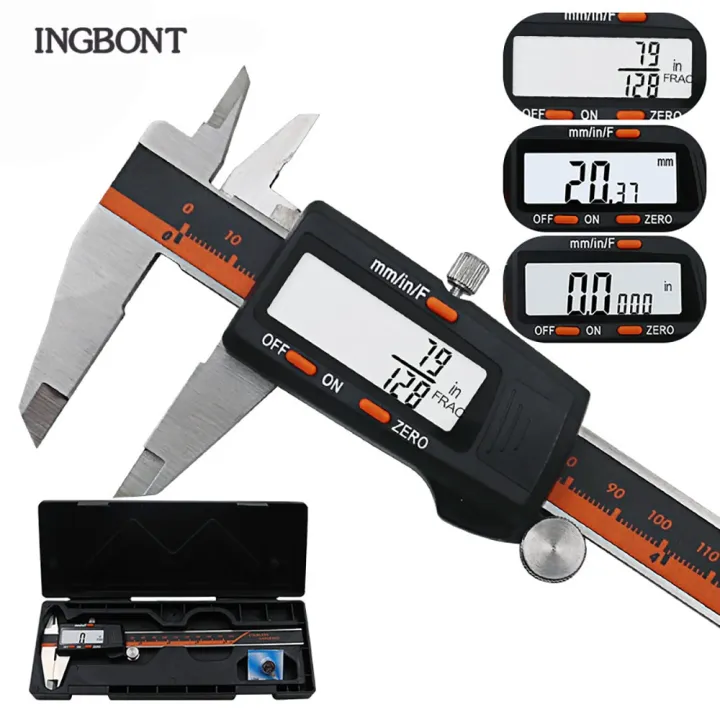 0150MM Digital Readout Vernier Caliper Electronic Micrometer Stainless Steel Measuring Depth 6