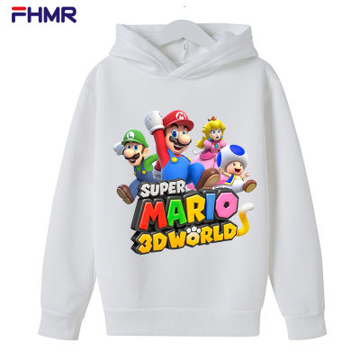 Marios-bros Hoodie Printing Childrens Clothing Autumn Clothing Boys Girls Sweatshirt Kids Favorite Childhood Game Clothing