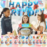 Birthday Party Decorations Ocean Party Decorations Underwater Birthday Supplies  Banner  FOR KIDS Happy Birthday Banners Streamers Confetti