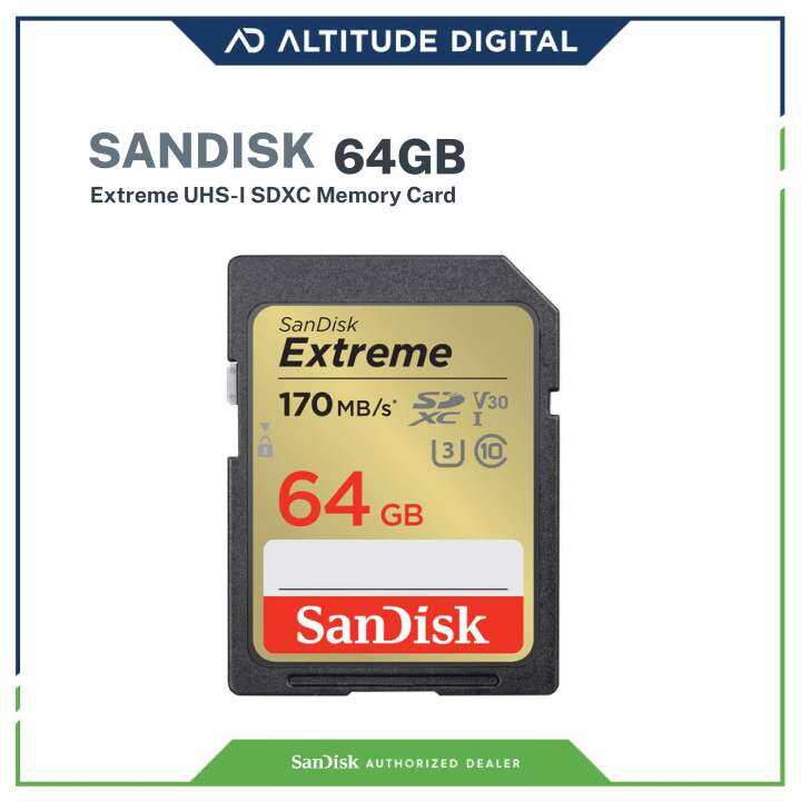 SanDisk Extreme SDXC, SDXV2 64GB Lazada PH