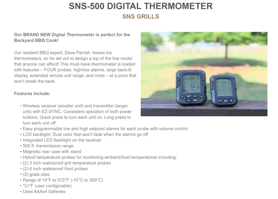 SnS-500 Digital Thermometer