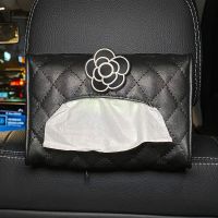 Original High-end car tissue box hanging sun visor armrest box car online popular light luxury fashion car napkin drawer box