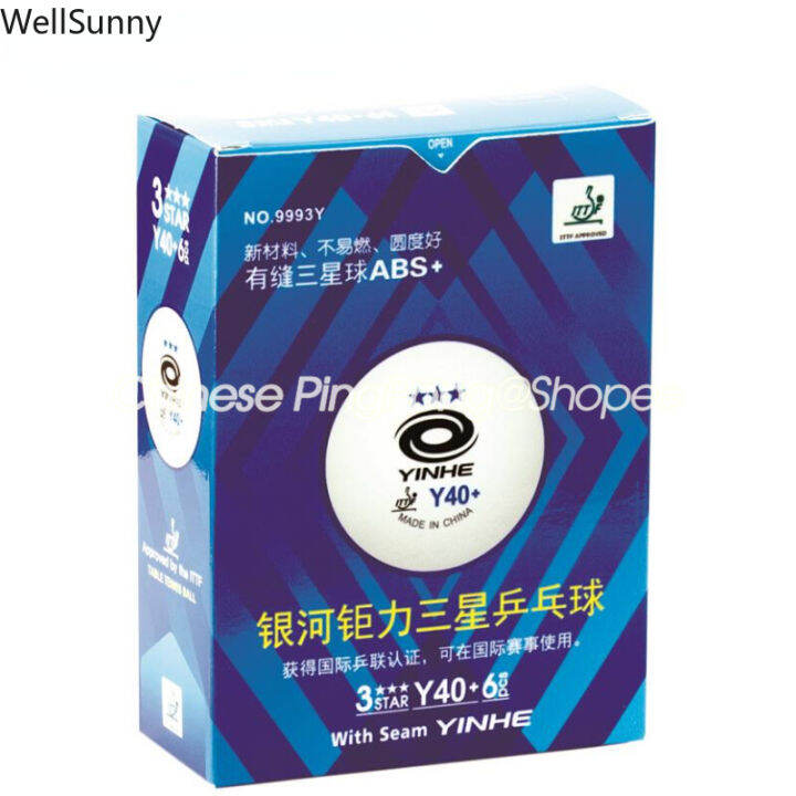 Original YINHE 3 Star Table Tennis Ball ABS Plastic GALAXY Y40+ 3STAR