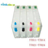 Einkshop ตลับหมึกพร้อมชิพเติมได้ T7021 T7024สำหรับ Epson Workforce มืออาชีพ Wp4515dn Wp4525 Wp4595 Wp4025 Wp4015 Wp-4545