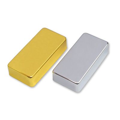 20Pcs 7 String Sealed Brass 80x39mm Pickup Covers /Lid/Shell/Top for Electric Guitar/Metal Guitar Humbucker Covers Gold/Chrome