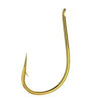 Rompin 50pcs/lot gold haixi high carbon steel golden hook 1-10# size Flatted Sharp Barbed fishing hook fishhooks Pesca accessori Accessories