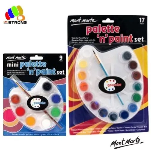 Mini Palette n Paint Set 9pce - Gouache