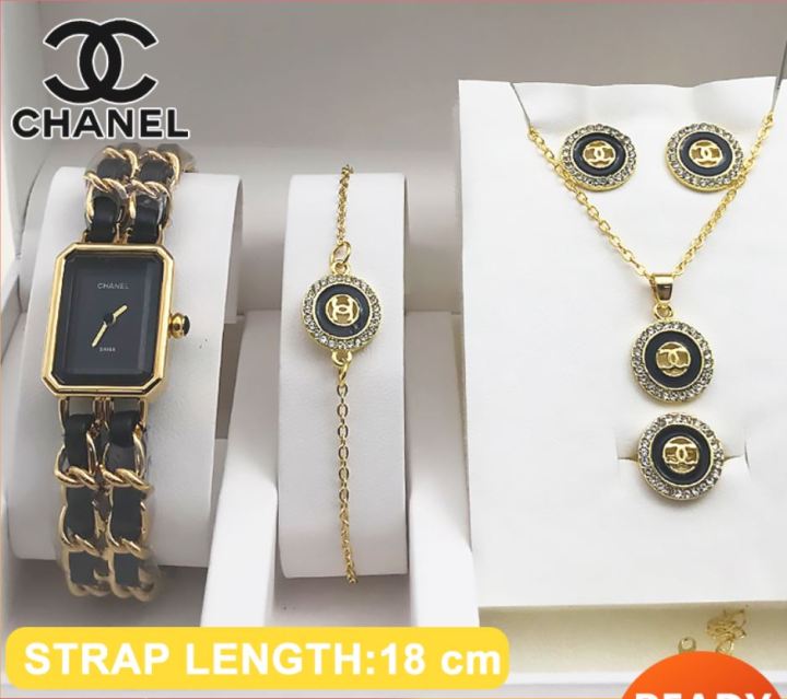 CHANEL Jewelry Watch CHANEL Watch Set for Women 5 in 1 with Watch