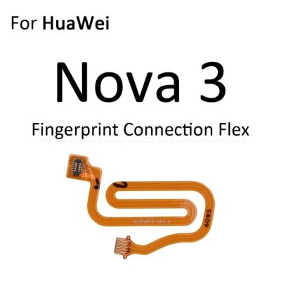 【❂Hot On Sale❂】 anlei3 เครื่องสแกนลายนิ้วมือตัวเชื่อมต่อแบบสัมผัสเซ็นเซอร์กลับบ้านกุญแจปุ่มเมนูการเชื่อมต่อเฟล็กซ์สำหรับ Huawei Nova 5i 4 3 3i 3e
