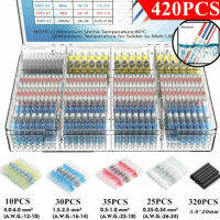 400Pcs ซีลแขนบัดกรีความร้อนหลอดที่หดตัวได้สายไฟหุ้มตัวเชื่อมต่อกันน้ำ