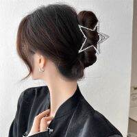 【YF】❅✿  Sliver Hair Claw Metal Five-pointed Star Hairpin Ponytail Fashion Accessoriesi