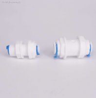 ◐☇◙ Fit for 1/4 3/8 OD Tube Bulkhead Thread 3/8 1/2 BSP With Nut Connector Fitting Aquarium Reverse Osmosis RO Water dispenser