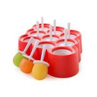 【cw】 Silicone Popsicle Mold Maker Moldes De Silicona Tray Diy Dessert Sticks 9 Cell Hole Fruit Juice Make