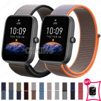 สายผ้าไนลอนสำหรับ Huami Amazfit Bip 3 Pro Watchband สร้อยข้อมือ20มม. แทนสายรัดข้อมือสำหรับ Amazfit GTS 4 Mini GTS3 GTS2 BipU