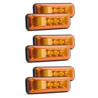 6 Pcs 3.9 Inch 3 Truck Trailer Front Rear LED Side Marker Light Indicator Lamp Rock Light for Trailer Boat-