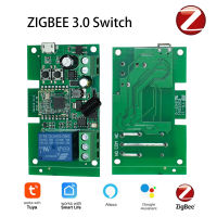 1CH Zigbee สมาร์ทสวิตช์ไฟบ้าน12โวลต์24โวลต์220โวลต์โมดูลรีเลย์ Timing มอเตอร์ไร้สาย RF433การควบคุมระยะไกลตัดวงจร Alexa