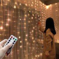 [ม่านอาบน้ำสุดฮอต688] ไฟสายม่าน3MX30 0ไฟ LED แสงสีขาวอุ่นสำหรับตกแต่งวันเกิดงานแต่งงานอุปกรณ์ปาร์ตี้สาวโสดเด็กและผู้ใหญ่