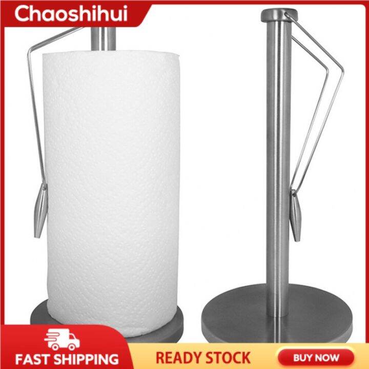 1pc Stainless Steel Vertical Paper Towel Holder For Kitchen