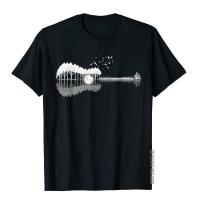 Guitar Lake Shadow Love Guitar Musician Tshirt Tshirt T Shirts Prevalent Beach Male T Printed