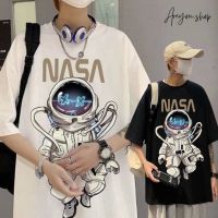 ARE [M～5XL]️เสื้อยืดชาย️NASA นักบินอวกาศคอกลม แขนสั้น แฟชั่น #S92