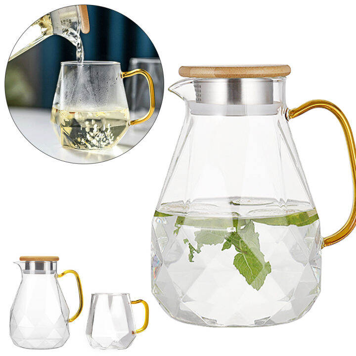 1-8l-cold-water-jug-350ml-water-cup-mug-diamond-texture-glass-teapot-transparent-coffee-pot-home-heat-resistant-teapot-drinkware