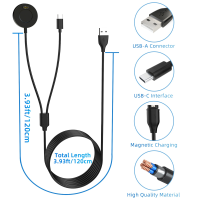 สายชาร์จ USB สำหรับ Garmin Charger Dock Fenix7S Charger Enduro Forerunner สายชาร์จศัพท์มือถือ