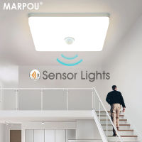 LED ไฟเพดาน PIR Motion Sensor สมาร์ทไฟบ้าน AC85-265V 9วัตต์13วัตต์18วัตต์24วัตต์36วัตต์โคมไฟเพดานสำหรับห้องทางเดินทางเดิน