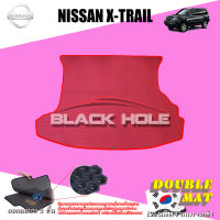 Nissan X-Trail ปี 2008 - ปี 2011 พรมรถยนต์XTrail พรมเข้ารูปสองชั้นแบบรูรังผึ้ง Blackhole Double Mat (ชุดที่เก็บสัมภาระท้ายรถ)