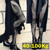 【 Cw】 SNAKE tights ถุงน่องสตรี Punk Fishnet pantyhose Harajuku Evil SNAKE jacquard STOCKING ตาข่ายสีดำถุงเท้า Leggings