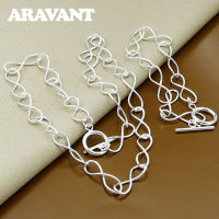 New Fashion 925 Silver Jewelry Set Necklace Bracelet Set For Women Party Jewelry Gift