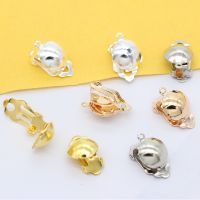 【CC】☎◆♗  20p 10x20mm gold plated Base Blank Ear clips Converters Non-Pierced Clip Earrings Findings design Buckle